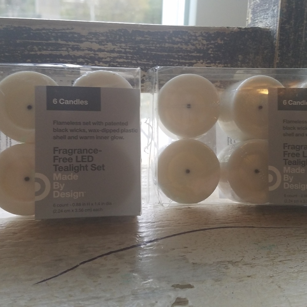 2 Pk Battery Operated Tea Lights 6 Pack
